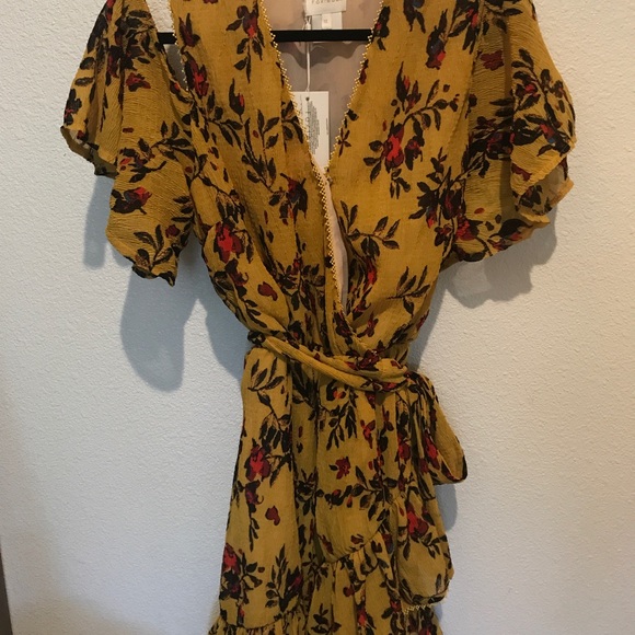NWT Foxiedox Yellow Wrap Dress Extra Large XL - Picture 6 of 8